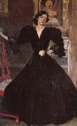 Joaquin Sorolla Black suit oil painting artist